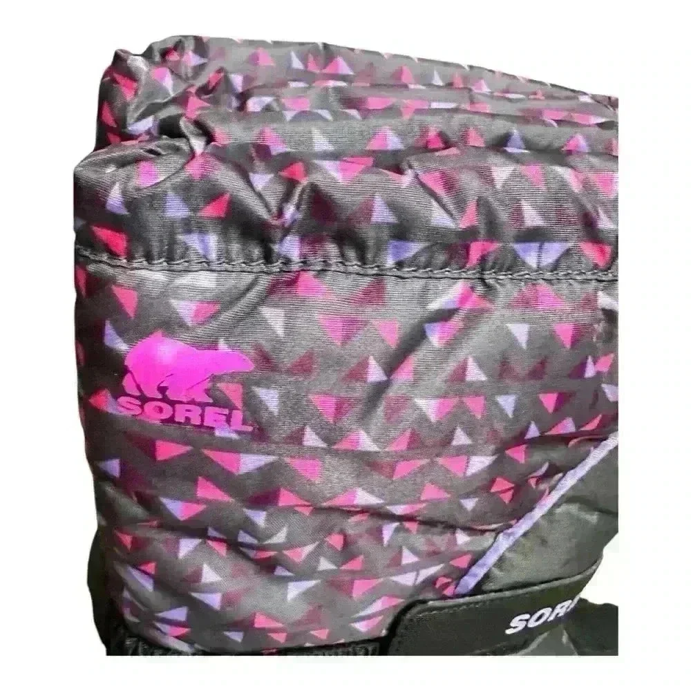 Sorel Women Snow Boots Flurry‎ Print Pink/Purple Liner Size 6
